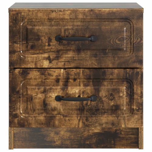 Нощен шкаф с чекмедже 2 pcs Опушен дъб 43 x 34,5 x 44,5 см