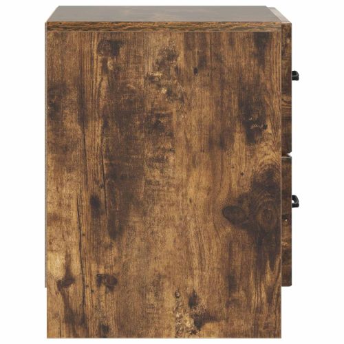 Нощен шкаф с чекмедже 2 pcs Опушен дъб 43 x 34,5 x 44,5 см