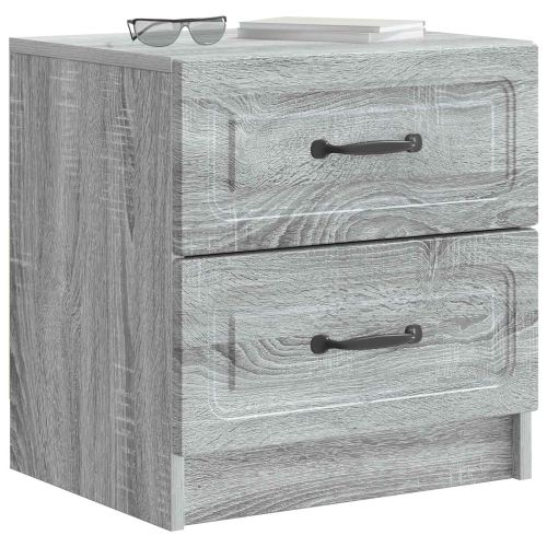 Нощен шкаф с чекмедже 2 pcs Сива сонома 43 x 34,5 x 44,5 см