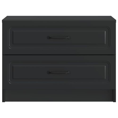 Нощен шкаф Черно 62 x 34,5 x 44,5 см Инженерна дървесина