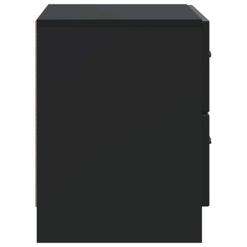 Нощен шкаф Черно 62 x 34,5 x 44,5 см Инженерна дървесина