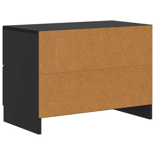 Нощен шкаф Черно 62 x 34,5 x 44,5 см Инженерна дървесина