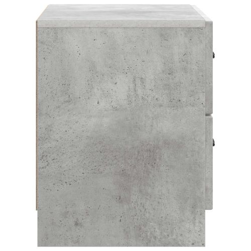 Нощен шкаф Бетонно сиво 62 x 34,5 x 44,5 см Инженерна дървесина