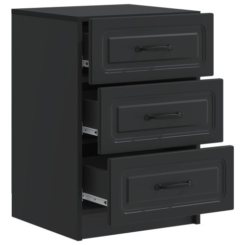 Нощен шкаф Черно 43 x 41 x 63,5 см Инженерна дървесина