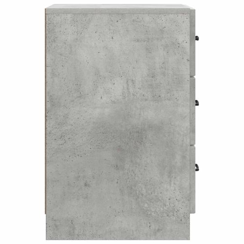 Нощен шкаф Бетонно сиво 43 x 41 x 63,5 см Инженерна дървесина
