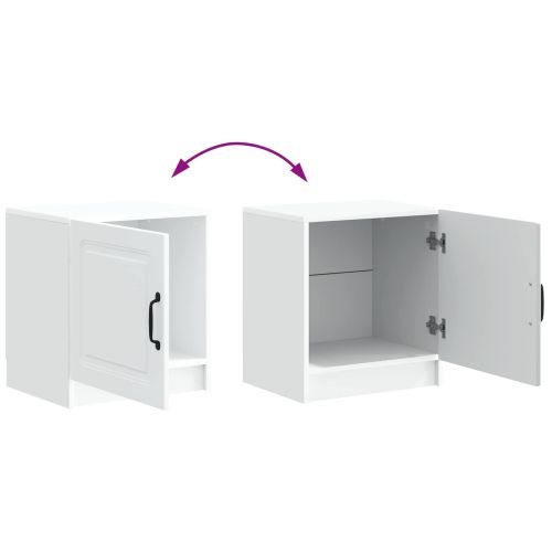 Нощен шкаф 2 pcs Бяло 43 x 34,5 x 47 см Инженерна дървесина