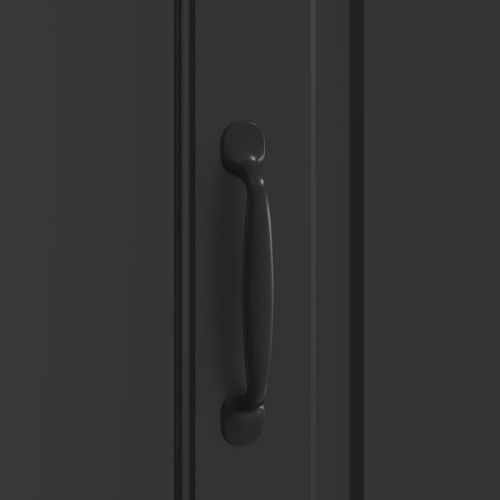 Нощен шкаф 2 pcs Черно 43 x 34,5 x 47 см Инженерна дървесина