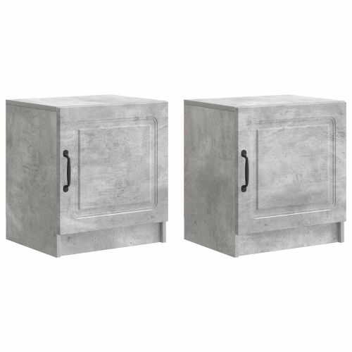 Нощен шкаф 2 pcs Бетонно сиво 43 x 34,5 x 47 см