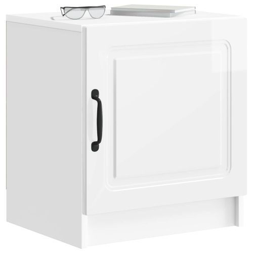 Нощен шкаф 2 pcs Бял гланц 43 x 34,5 x 47 см