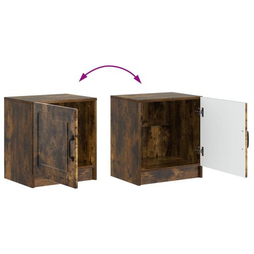 Нощен шкаф 2 pcs Опушен дъб 43 x 34,5 x 47 см