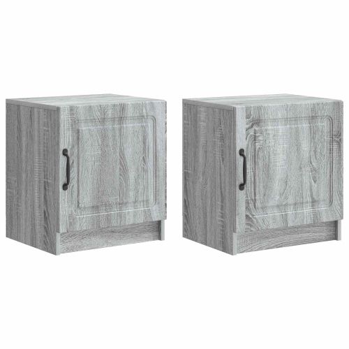 Нощен шкаф 2 pcs Сива сонома 43 x 34,5 x 47 см