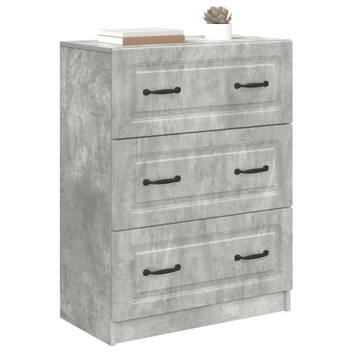 Чекмеджетен шкаф Бетонно сиво 66 x 34,5 x 87 см