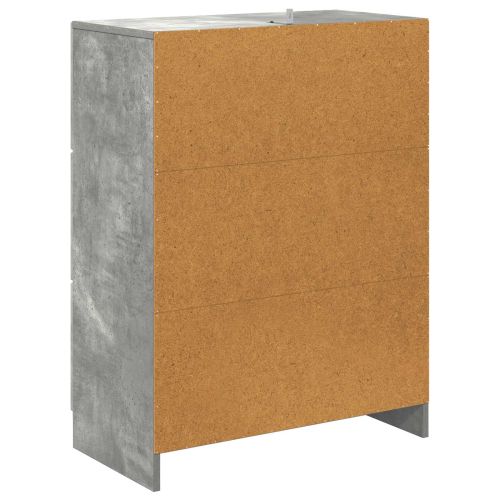 Чекмеджетен шкаф Бетонно сиво 66 x 34,5 x 87 см