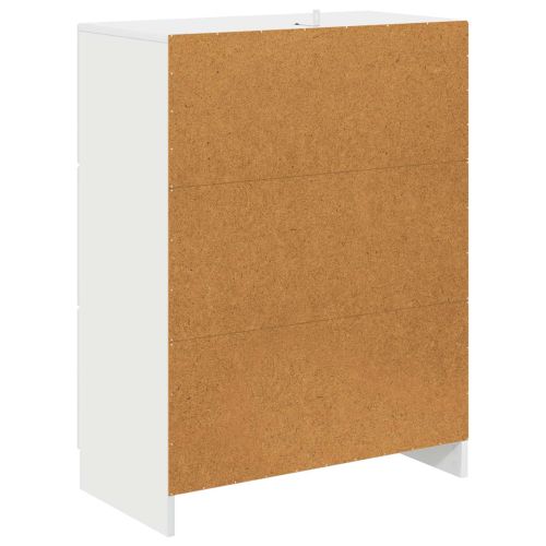 Чекмеджетен шкаф Бял гланц 66 x 34,5 x 87 см