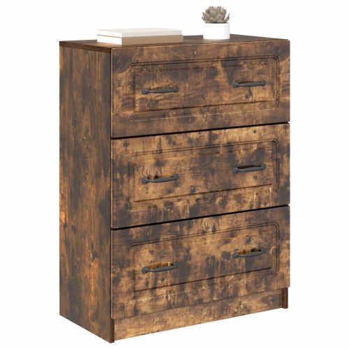 Чекмеджетен шкаф Опушен дъб 66 x 34,5 x 87 см