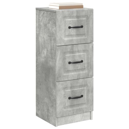 Чекмеджетен шкаф Бетонно сиво 33 x 34,5 x 87 см