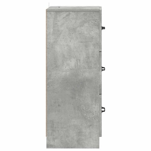 Чекмеджетен шкаф Бетонно сиво 33 x 34,5 x 87 см
