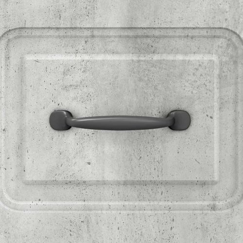 Чекмеджетен шкаф Бетонно сиво 33 x 34,5 x 87 см