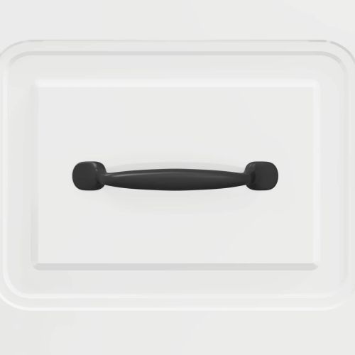 Чекмеджетен шкаф Бял гланц 33 x 34,5 x 87 см