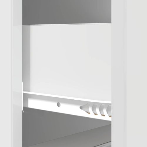 Чекмеджетен шкаф Бял гланц 33 x 34,5 x 87 см