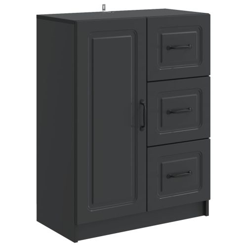 Служебен шкаф Черно 66 x 34,5 x 87 см Инженерна дървесина