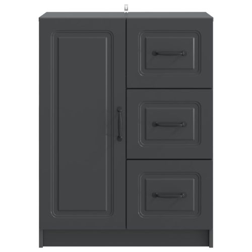 Служебен шкаф Черно 66 x 34,5 x 87 см Инженерна дървесина