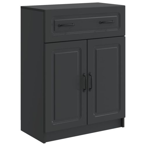 Служебен шкаф Черно 66 x 34,5 x 87 см Инженерна дървесина