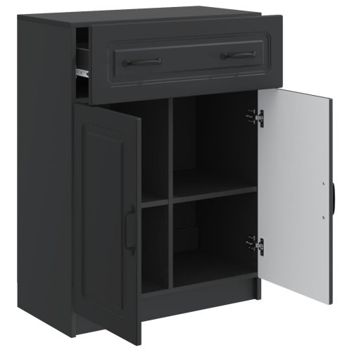 Служебен шкаф Черно 66 x 34,5 x 87 см Инженерна дървесина