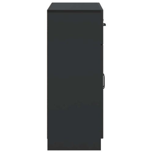 Служебен шкаф Черно 66 x 34,5 x 87 см Инженерна дървесина