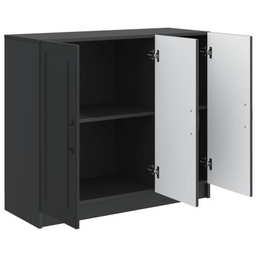 Служебен шкаф Черно 89 x 34,5 x 77 см Инженерна дървесина