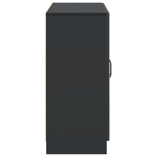 Служебен шкаф Черно 89 x 34,5 x 77 см Инженерна дървесина
