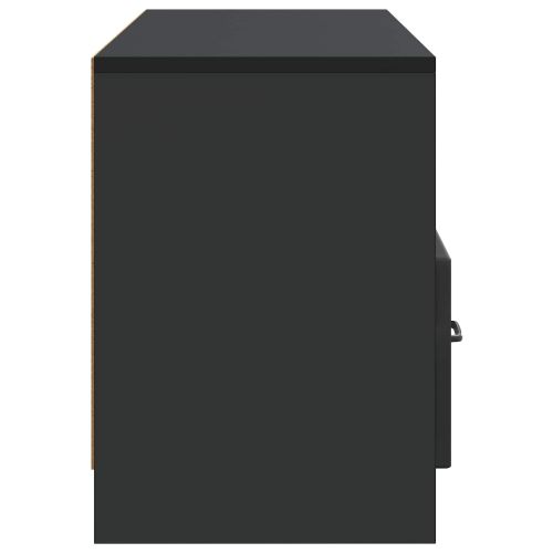 ТВ шкаф с чекмедже Черно 102 x 34,5 x 47 см Инженерна дървесина