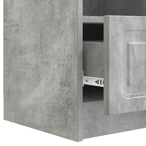 ТВ шкаф Бетонно сиво 102 x 34,5 x 47 см Инженерна дървесина