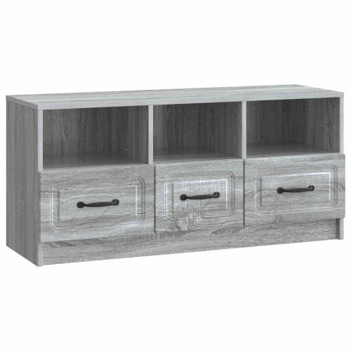 ТВ шкаф Сива сонома 102 x 34,5 x 47 см Инженерна дървесина
