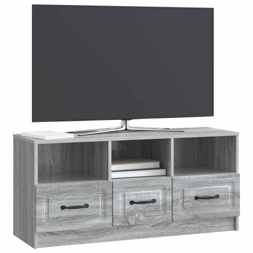 ТВ шкаф Сива сонома 102 x 34,5 x 47 см Инженерна дървесина