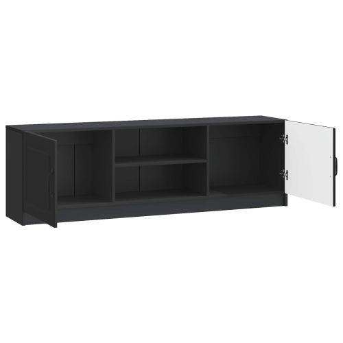 ТВ шкаф Черно 150 x 31 x 47 см Инженерна дървесина