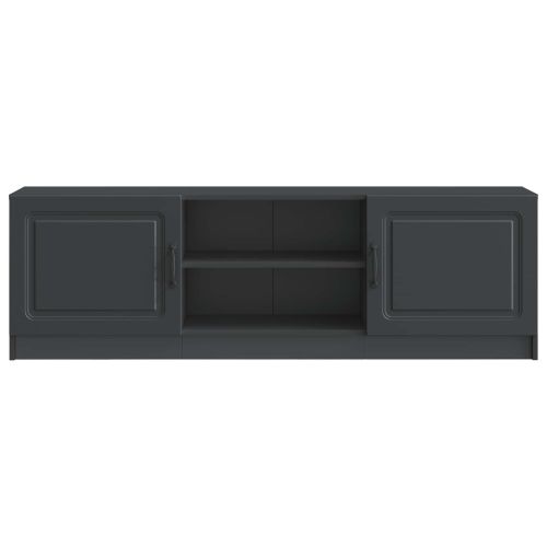 ТВ шкаф Черно 150 x 31 x 47 см Инженерна дървесина