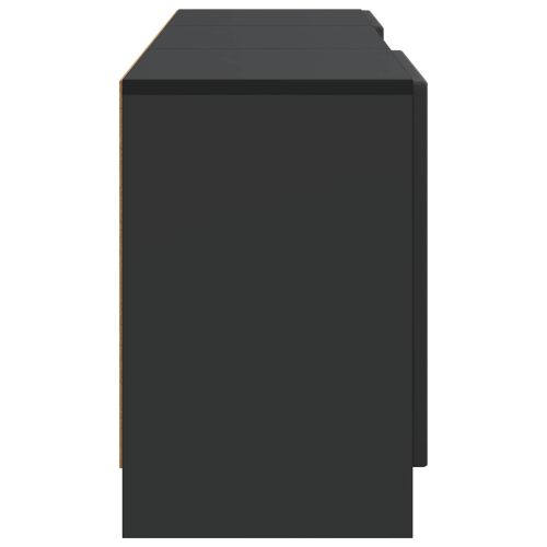 ТВ шкаф Черно 150 x 31 x 47 см Инженерна дървесина