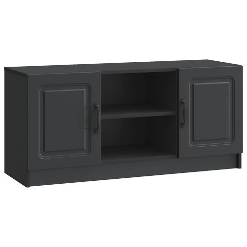 ТВ шкаф Черно 102 x 34,5 x 47 см Инженерна дървесина