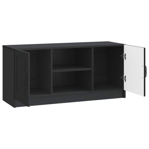 ТВ шкаф Черно 102 x 34,5 x 47 см Инженерна дървесина