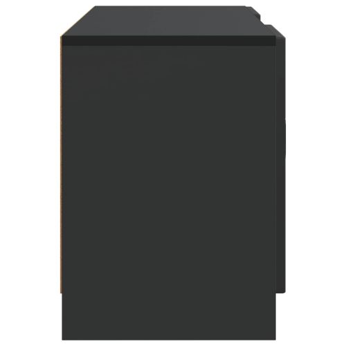 ТВ шкаф Черно 102 x 34,5 x 47 см Инженерна дървесина