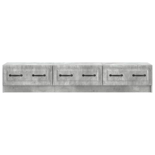 ТВ шкаф Бетонно сиво 147 x 34,5 x 27 см Инженерна дървесина