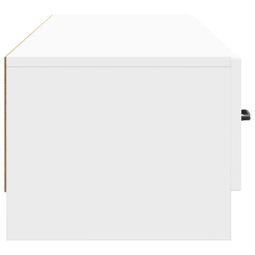 ТВ шкаф Бял гланц 147 x 34,5 x 27 см Инженерна дървесина