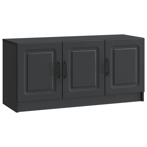 ТВ шкаф Черно 99 x 34,5 x 47 см Инженерна дървесина