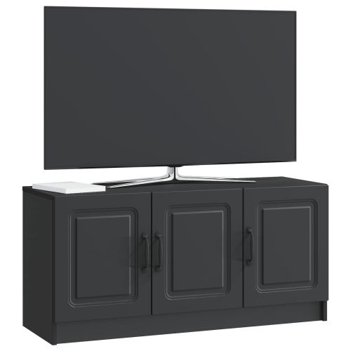 ТВ шкаф Черно 99 x 34,5 x 47 см Инженерна дървесина