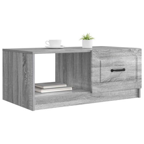 Масичка за кафе Сива сонома 90 x 50 x 37 см Инженерна дървесина