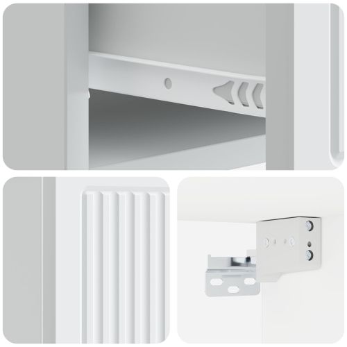 Спален шкаф с монтаж на стена 2 pcs Бяло 33 x 34,5 x 20 см
