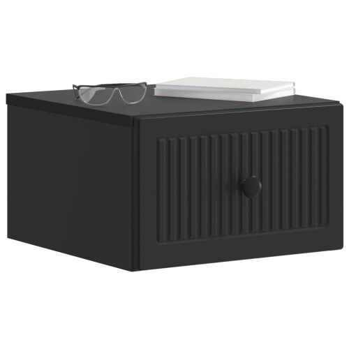 Спален шкаф с монтаж на стена 2 pcs Черно 33 x 34,5 x 20 см