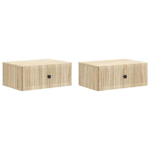 Нощен шкаф с чекмедже 2 pcs Дъб сонома 49 x 34,5 x 20 см