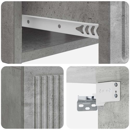 Нощен шкаф с чекмедже 2 pcs Бетонно сиво 49 x 34,5 x 20 см